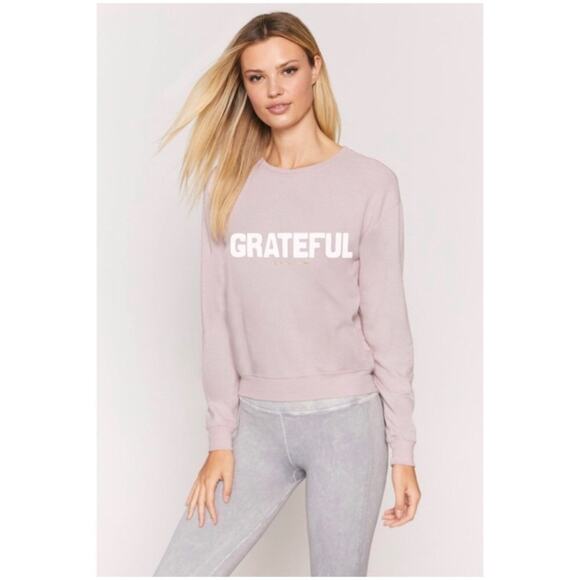 Spiritual Gangster Grateful Crew Neck Savasana Top _ - Picture 1 of 5